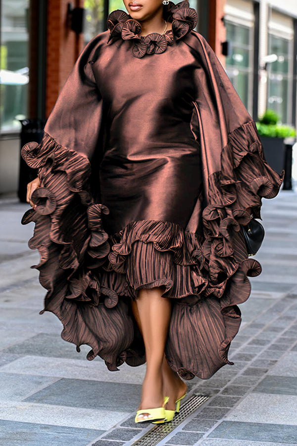 Stylish Layered Frill Trim Dress