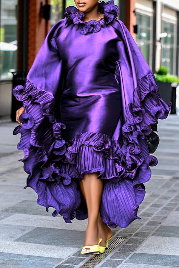 Stylish Layered Frill Trim Dress