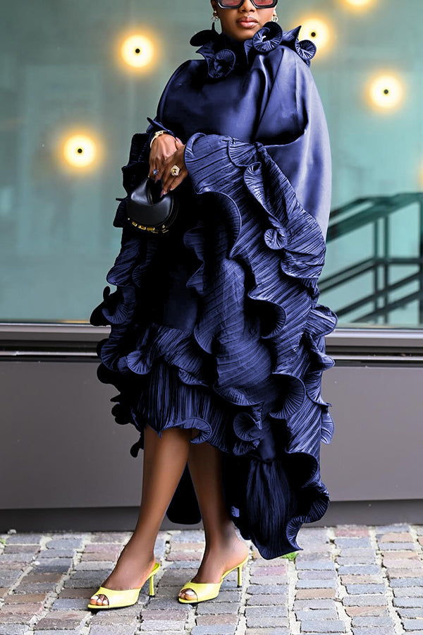 Stylish Layered Frill Trim Dress