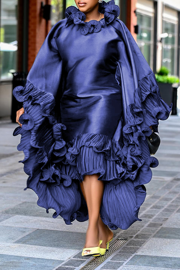 Stylish Layered Frill Trim Dress