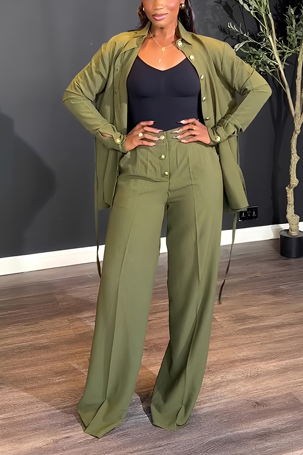 Stylish Single Breasted Shirt & Single Breasted Pants Set