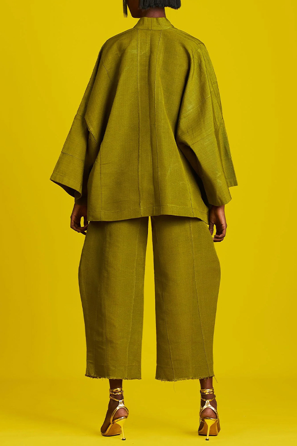 Classic Camisole & Carrot pants & Cardigan Coat Set