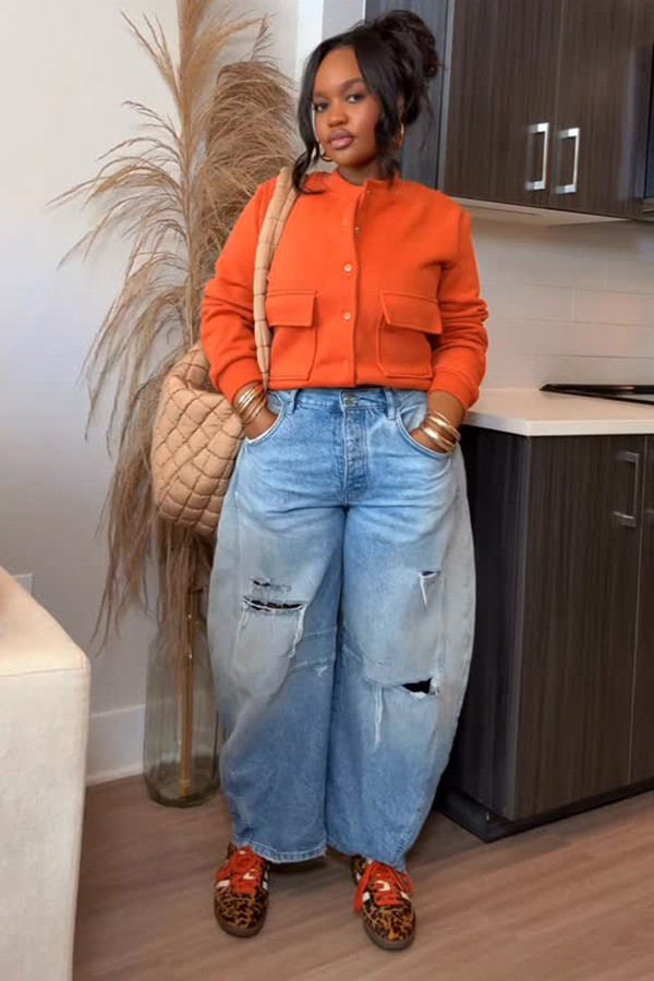 Casual Ripped Straight Leg Pants