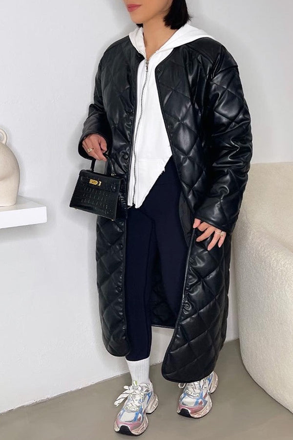 Stylish Slant Pocket Quilted Cotton Clothing