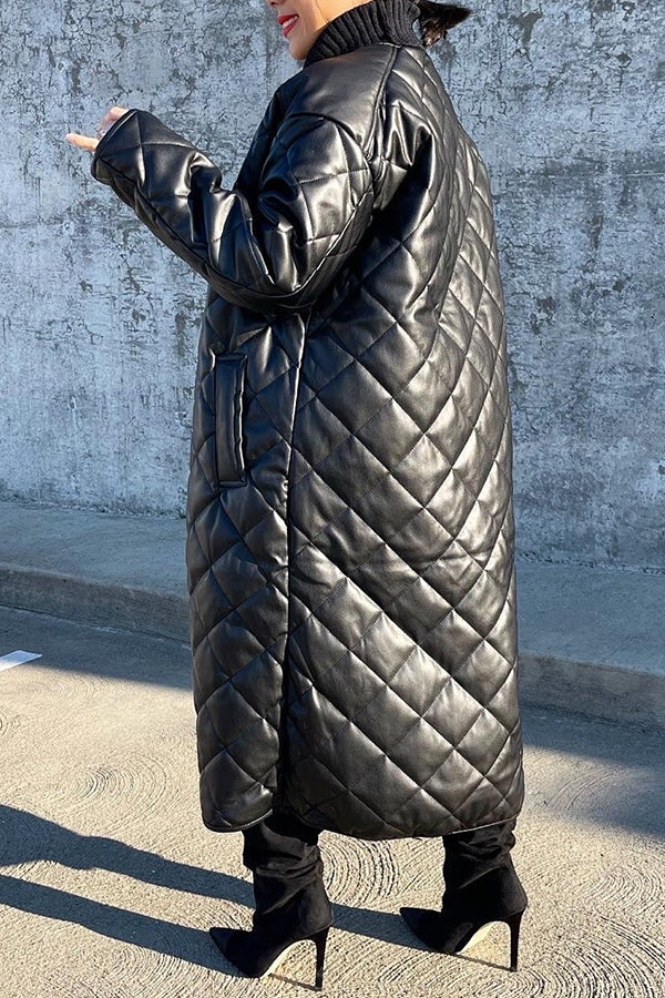 Stylish Slant Pocket Quilted Cotton Clothing