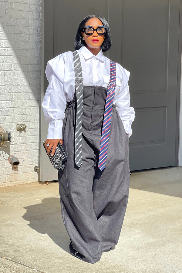 Executive Long Tie Style Jumpsuit