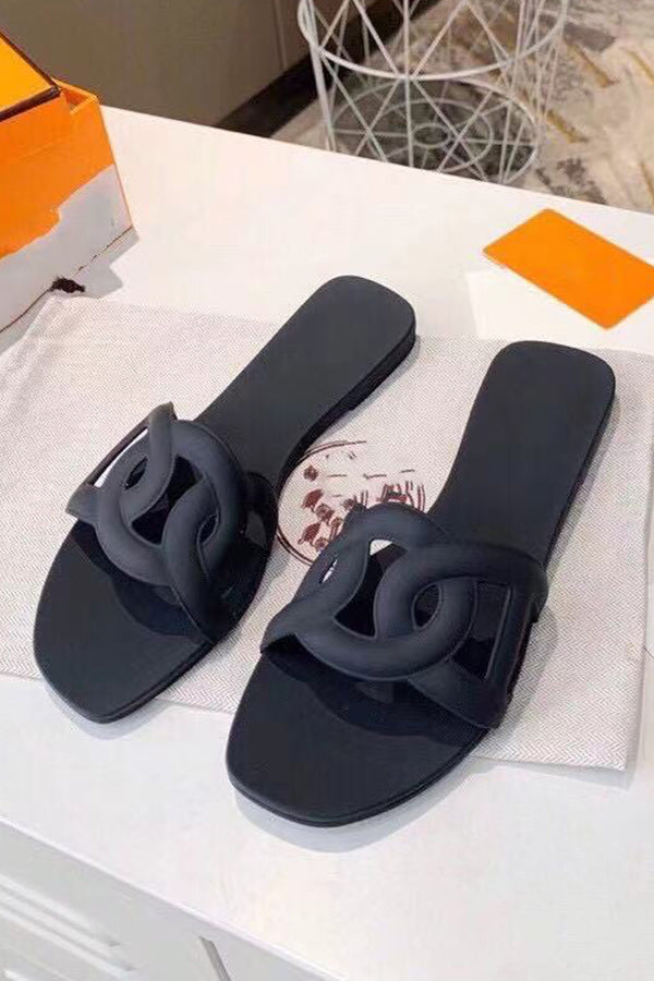 Jelly Color Waterproof Beach Flat Flip Flop*