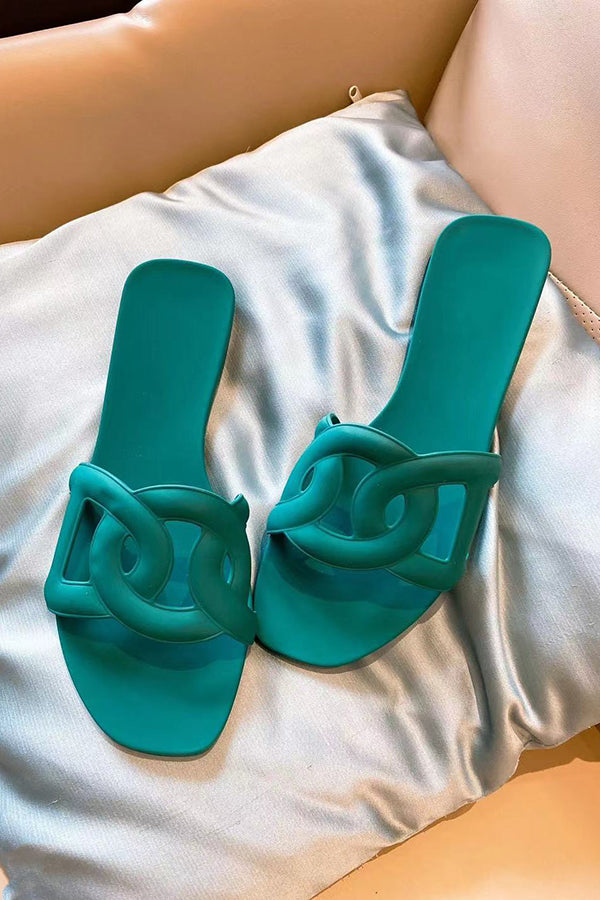 Jelly Color Waterproof Beach Flat Flip Flop*