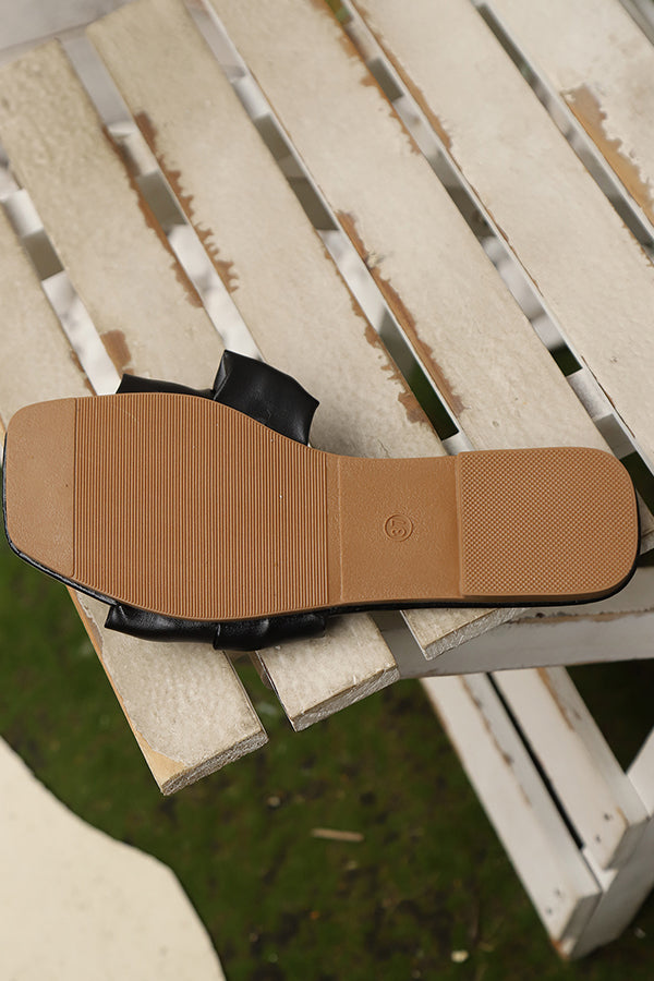 Casual Solid Color Hollow Knotted Sandals