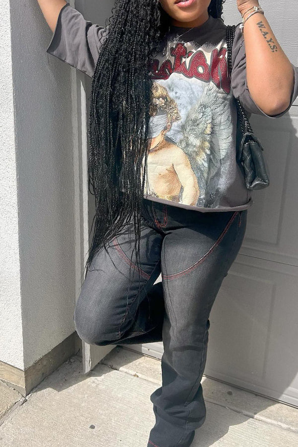 Fashionable Angel Baby Printed T-shirt*