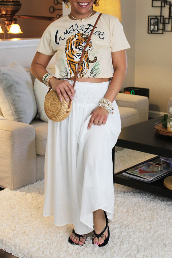 Fashionable Tiger Pattern Short T-shirt*