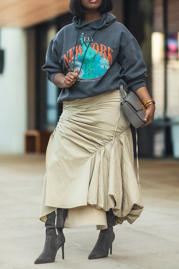 Fashion New York Print Hoodie*