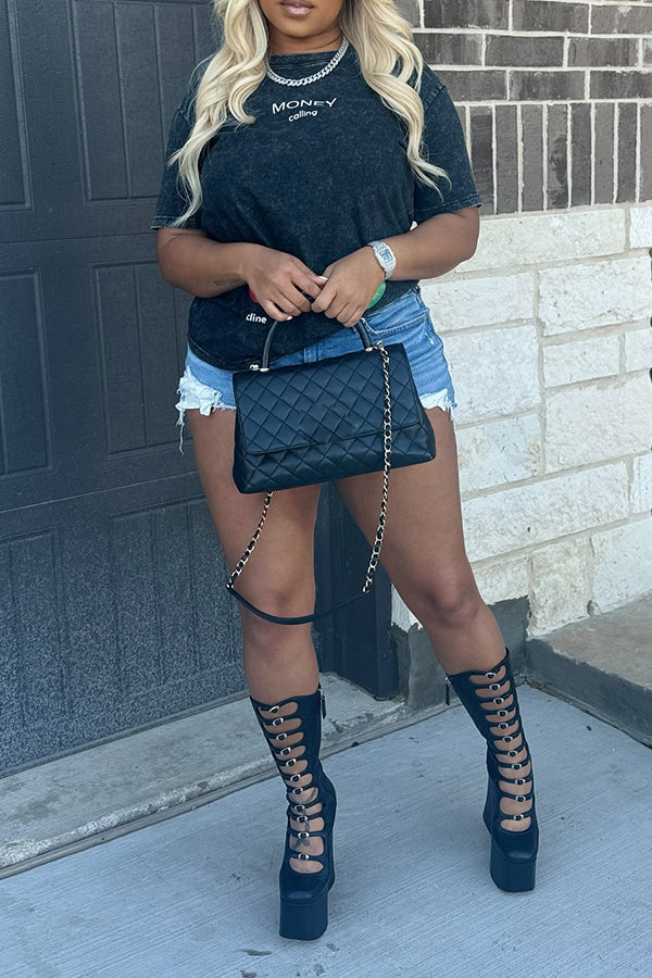 Fashionable Money Calling Printed T-shirt*