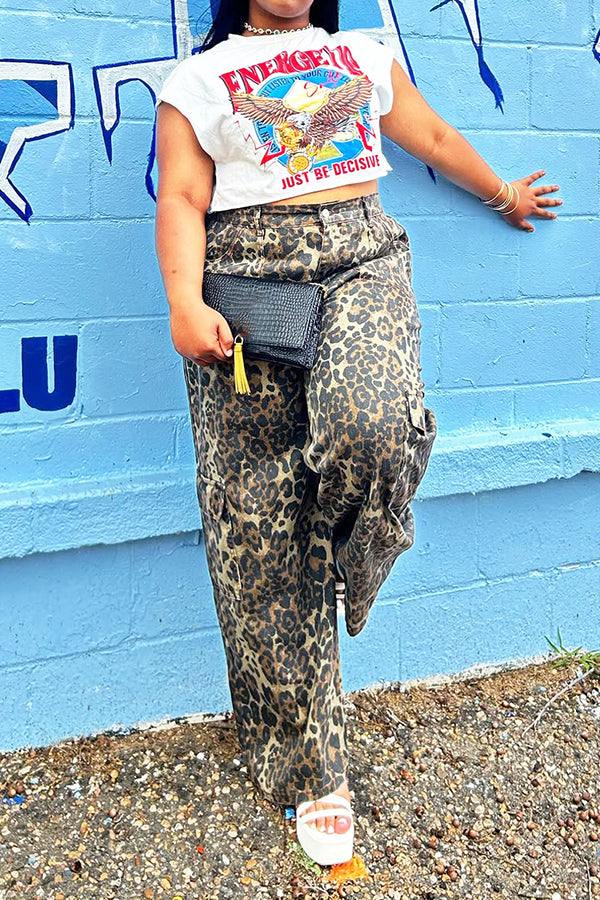 Fashionable Eagle Letter Printed Short Vest*