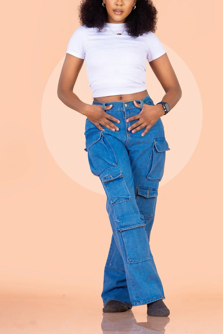 Street Wash Multi Pocket Work Jeans*