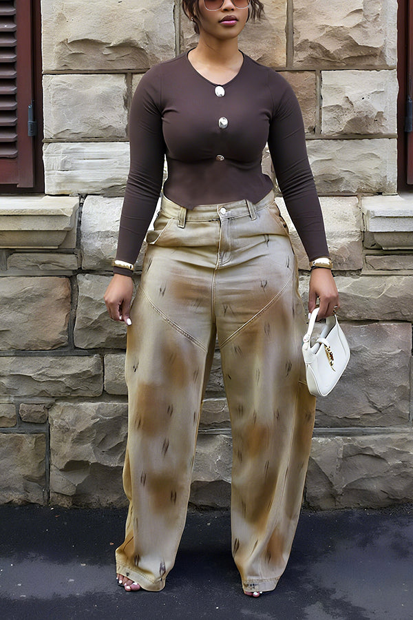 Fashion Heavy Dirty Wash Machete Jeans*