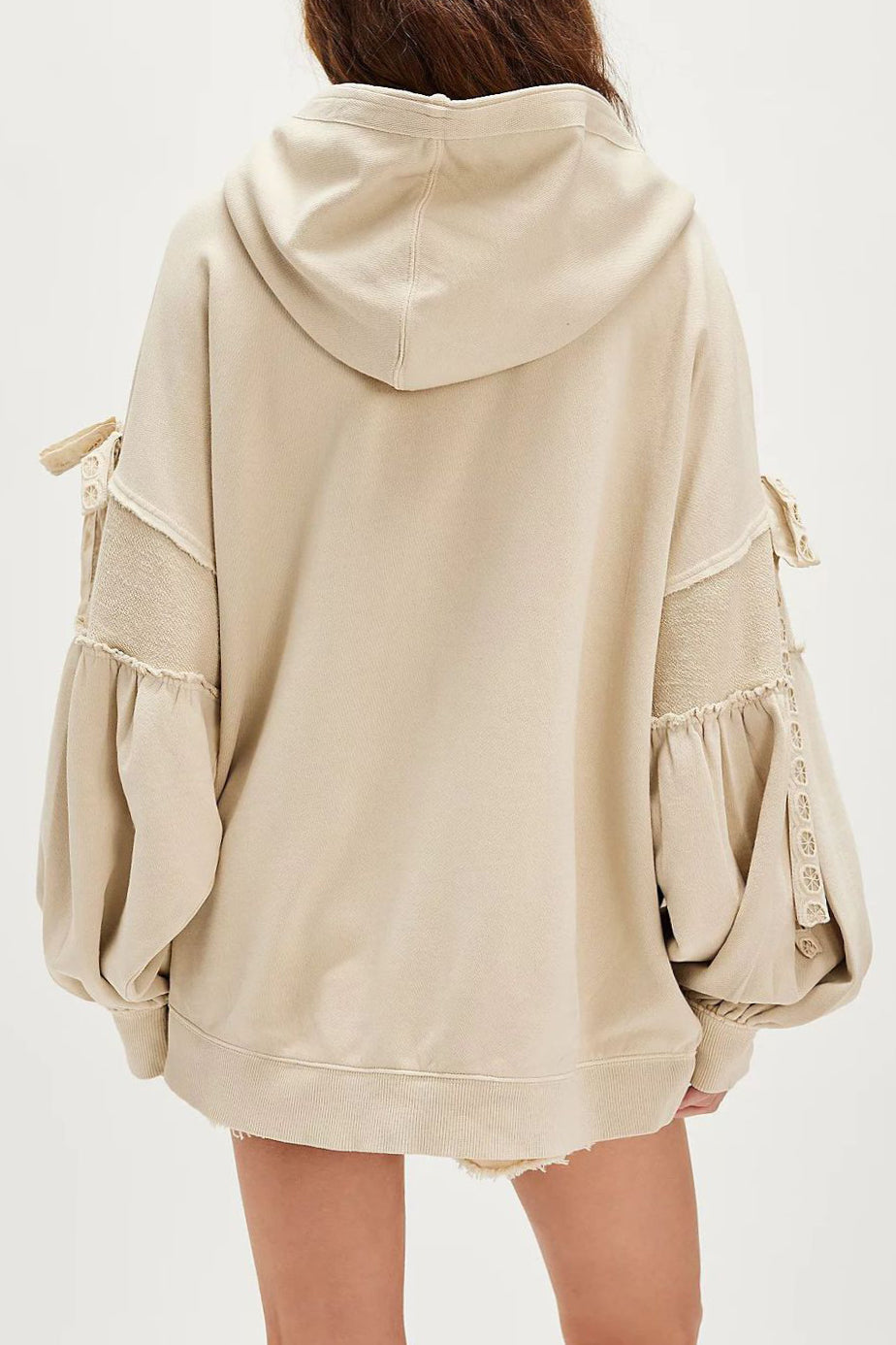 Casual Loose Lace Zipper Hoodie*