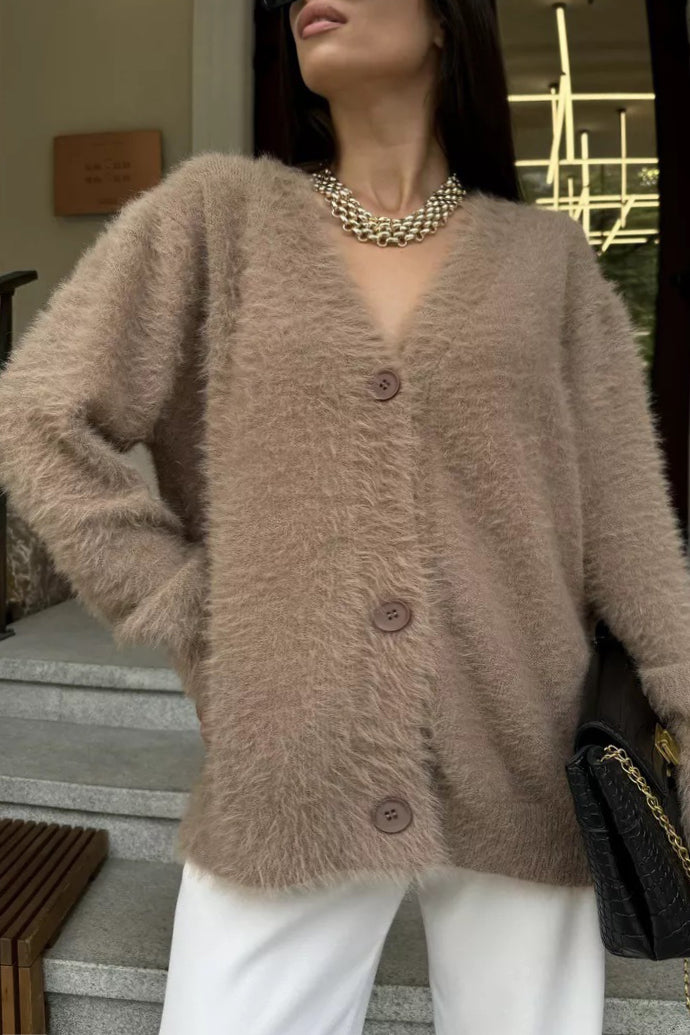 Lazy Style Loose Mink Cardigan*