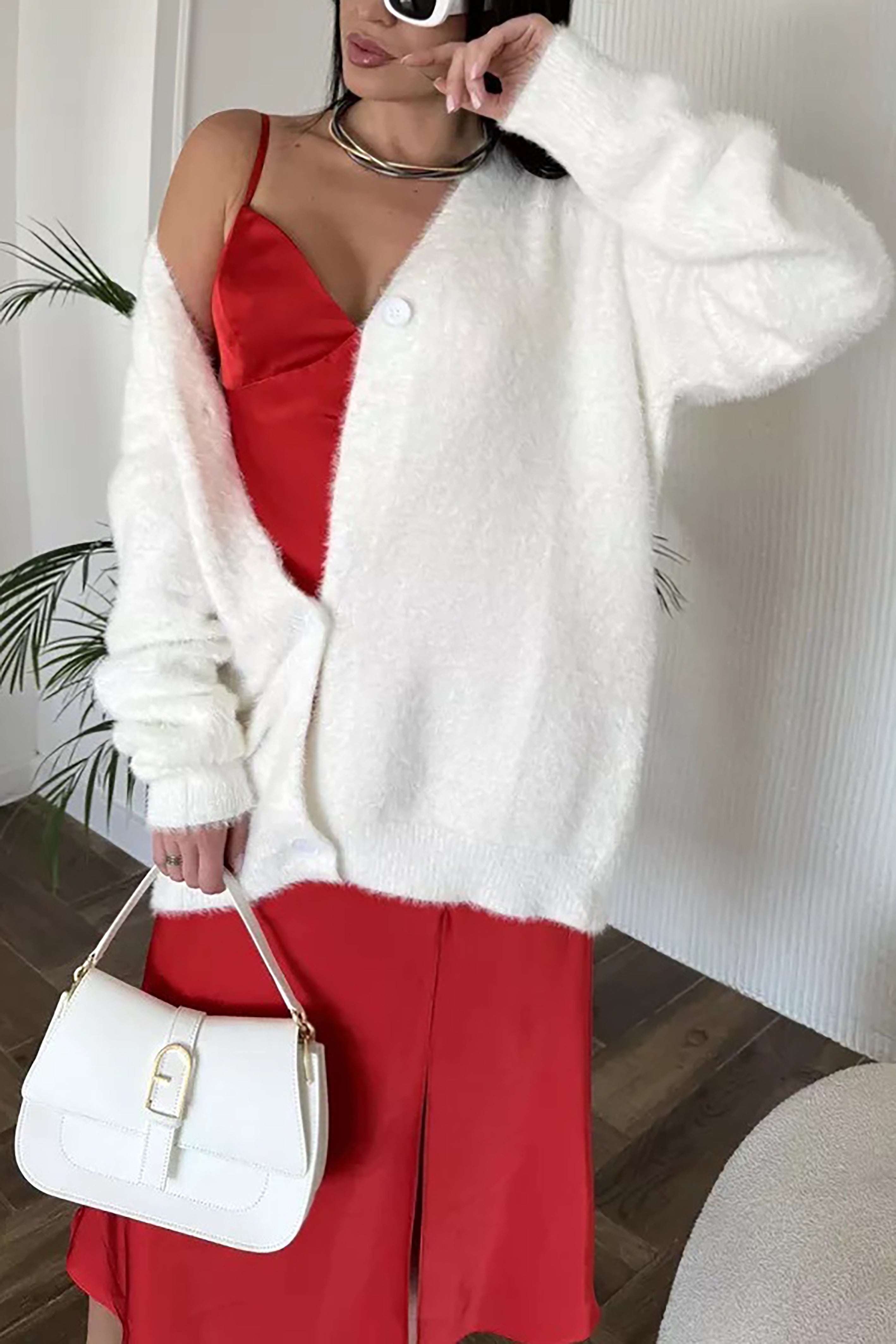 Lazy Style Loose Mink Cardigan*