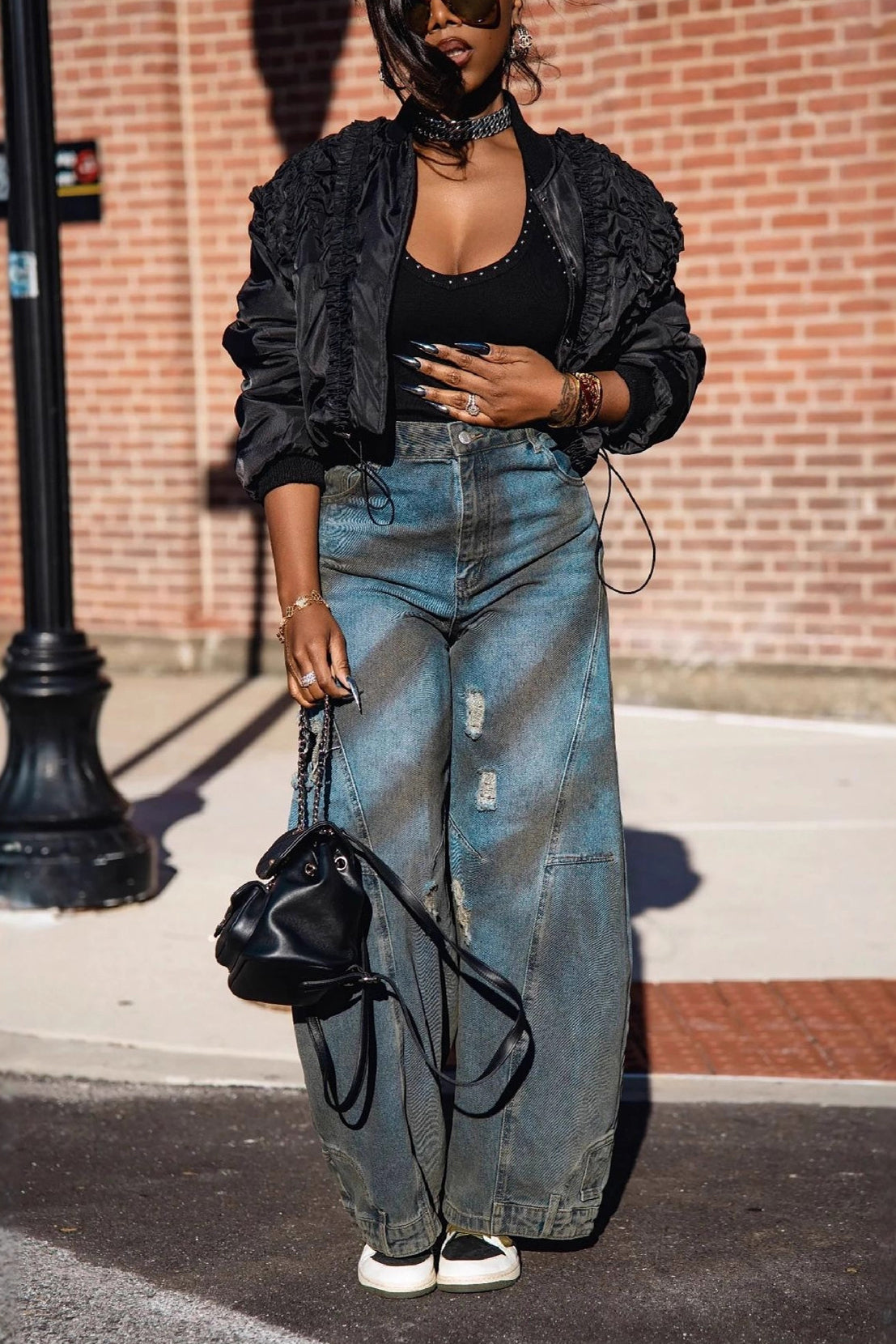 Street Ripped And Distressed Jeans*