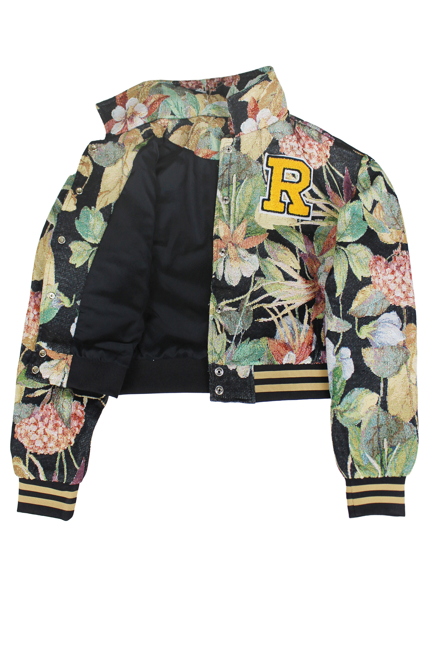 Casual Printed Letter Short Baseball Jacket*