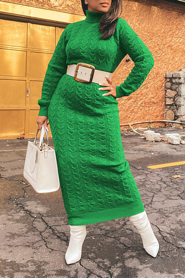 Stylish High-neck Maxi Dress