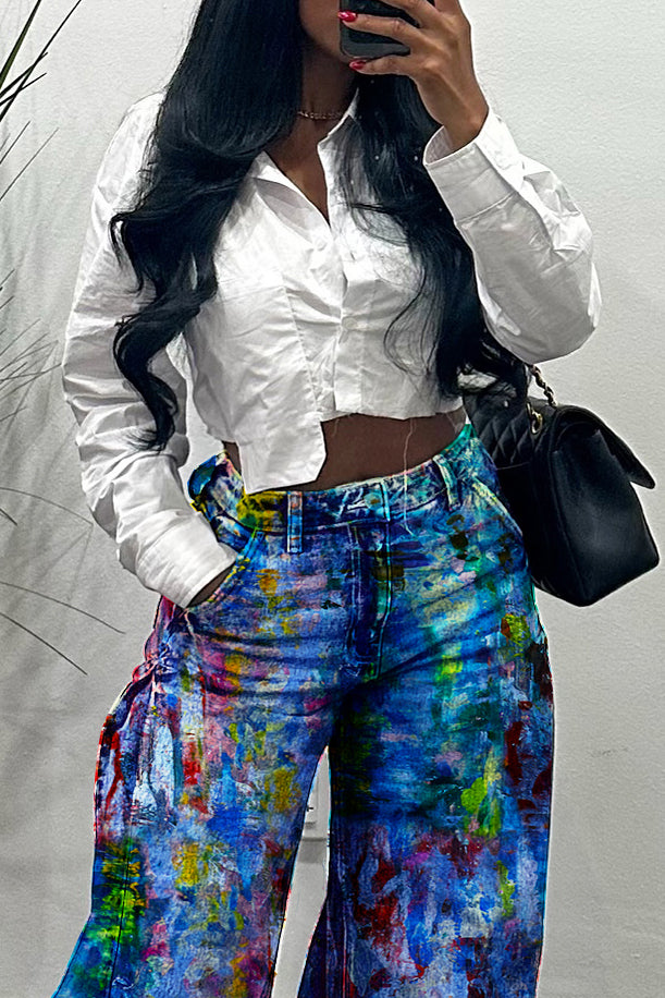 Stylish Patched Pocket Single Breasted Shirt