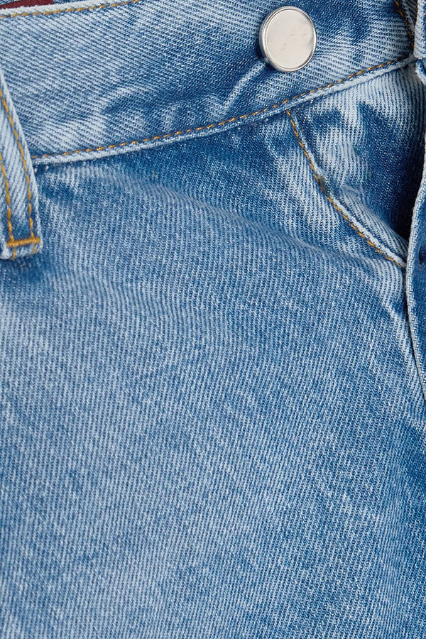 Casual Boyfriend Style Tone On Tone Patchwork Jeans