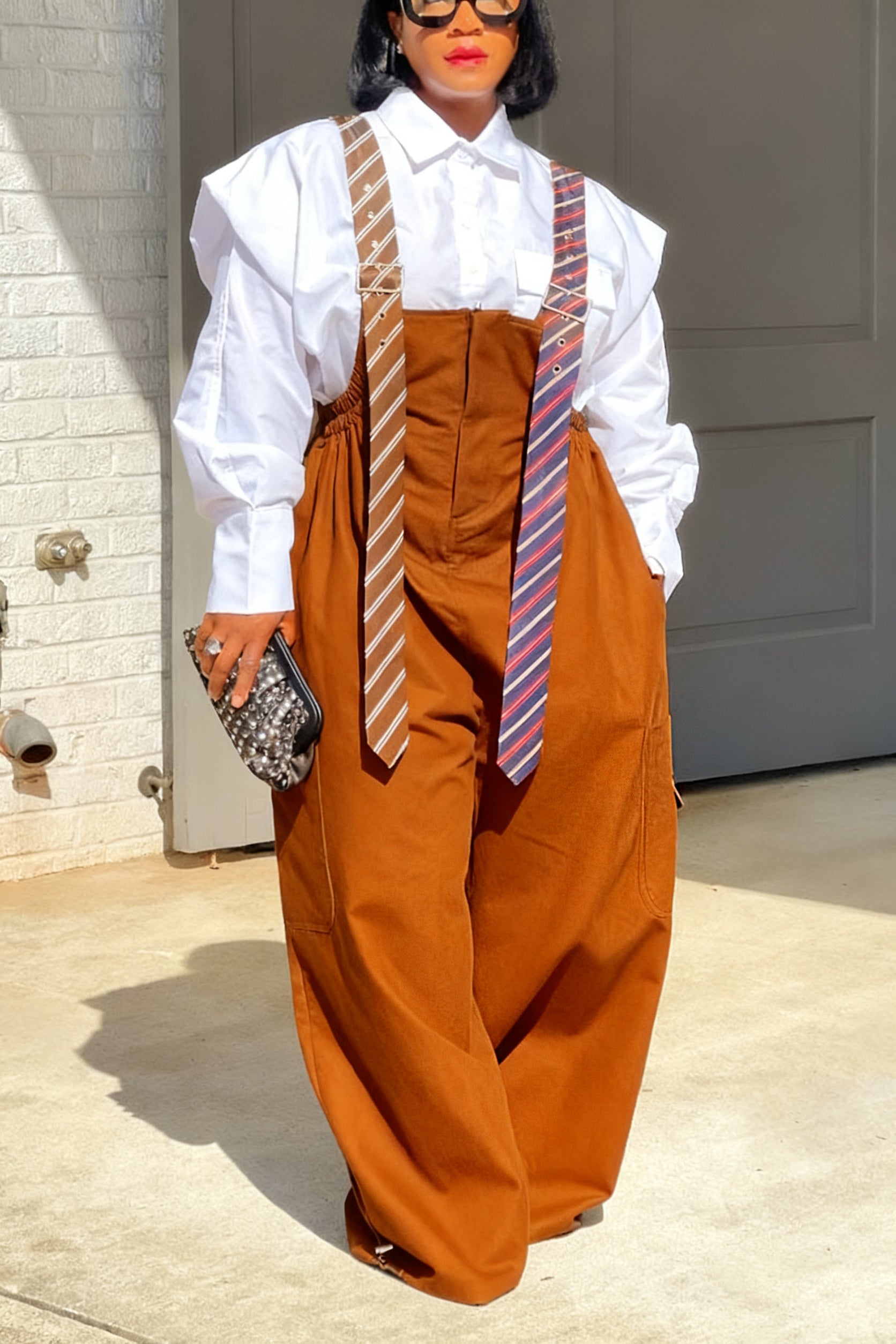 Executive Long Tie Style Jumpsuit