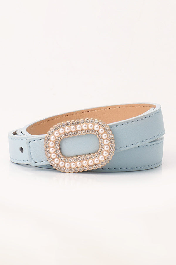 Pearl And Rhinestone Snap Belt