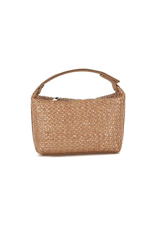 Stylish Grass Weaving Solid Clutch