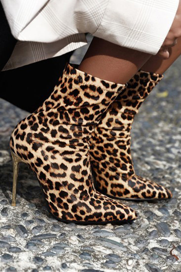 Stylish Chic Glitter Stiletto Pointed Boots