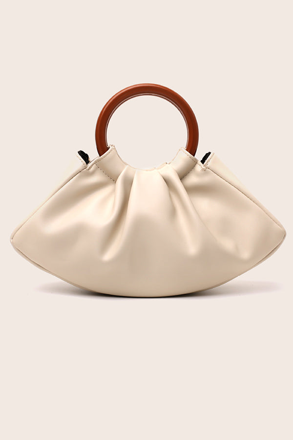 Evening Pleated Solid Wood Handbag*