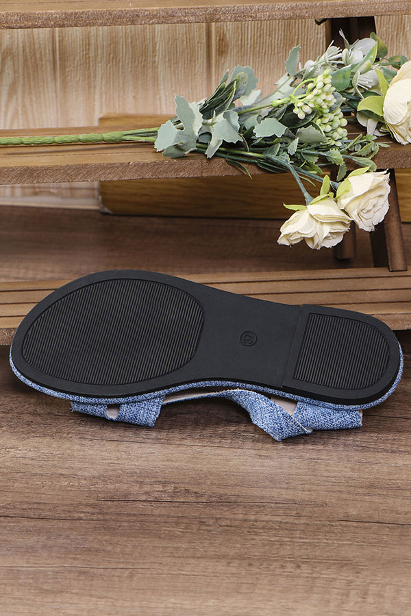 Casual Elastic Denim Flat Sandals