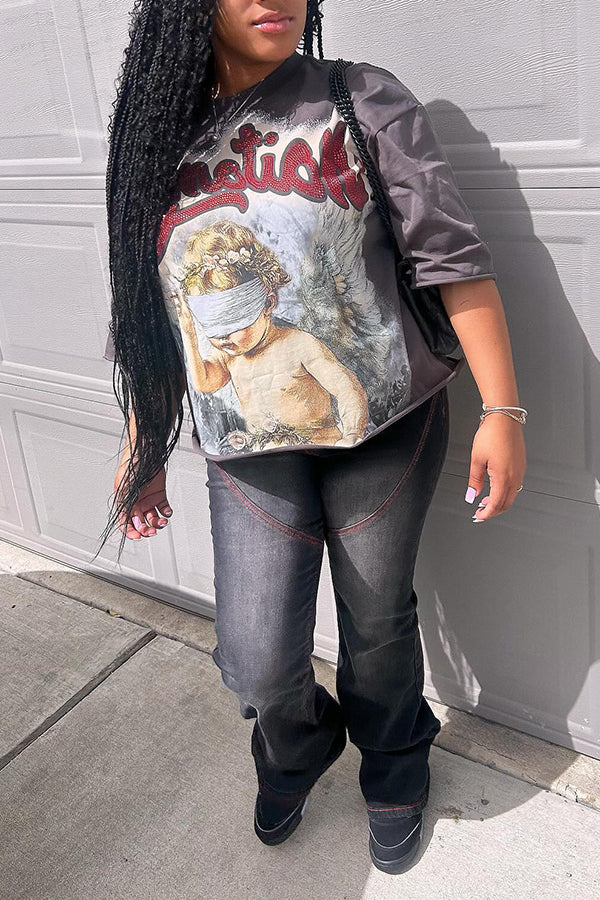 Fashionable Angel Baby Printed T-shirt*