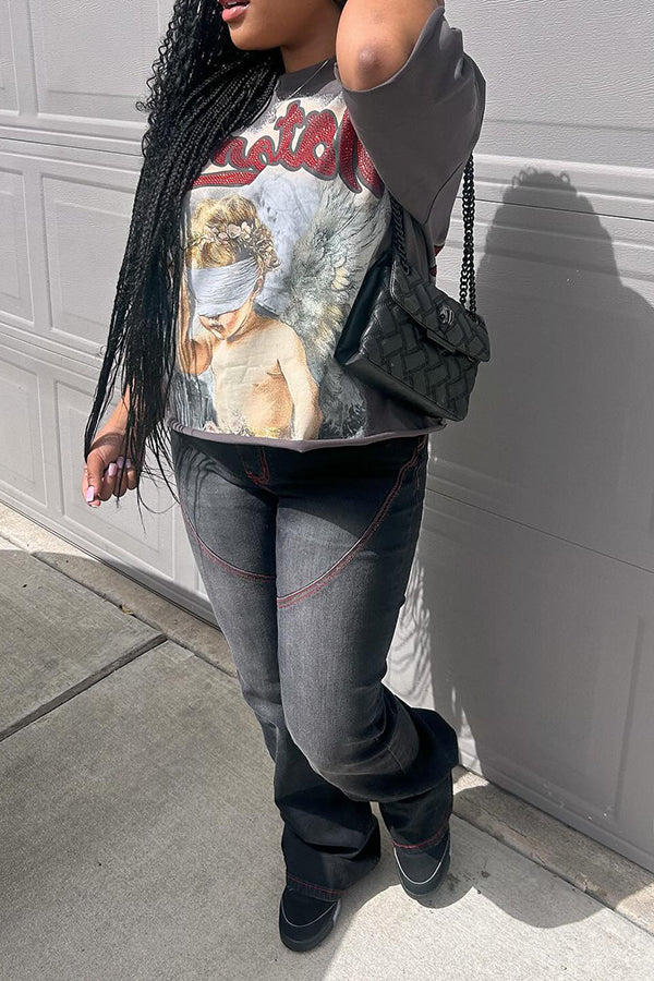 Fashionable Angel Baby Printed T-shirt*