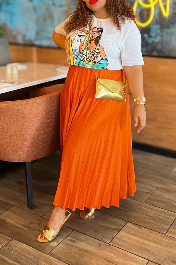 Fashionable Character Print Short Sleeved T-shirt*