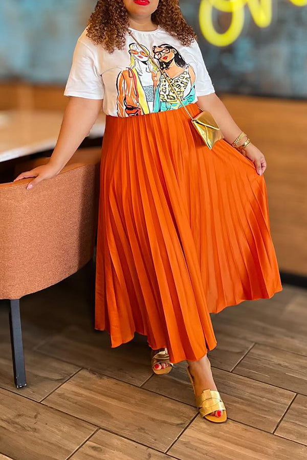 Fashionable Character Print Short Sleeved T-shirt*