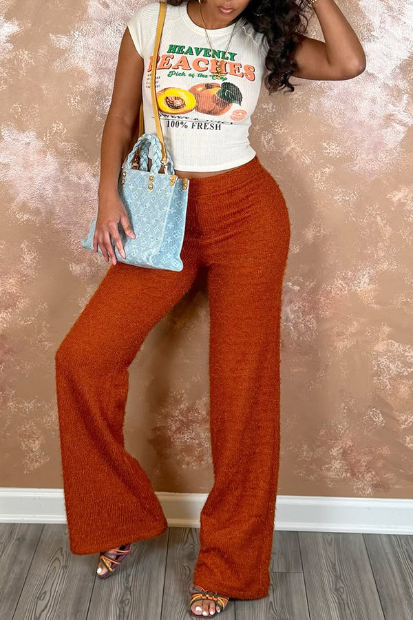 Casual Fruit Letter Print T-shirt*