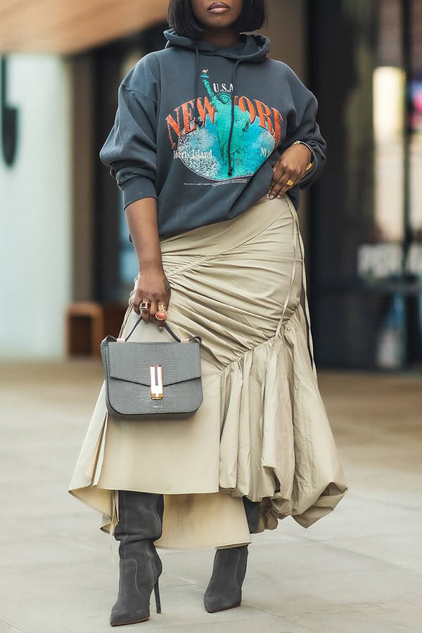 Fashion New York Print Hoodie*