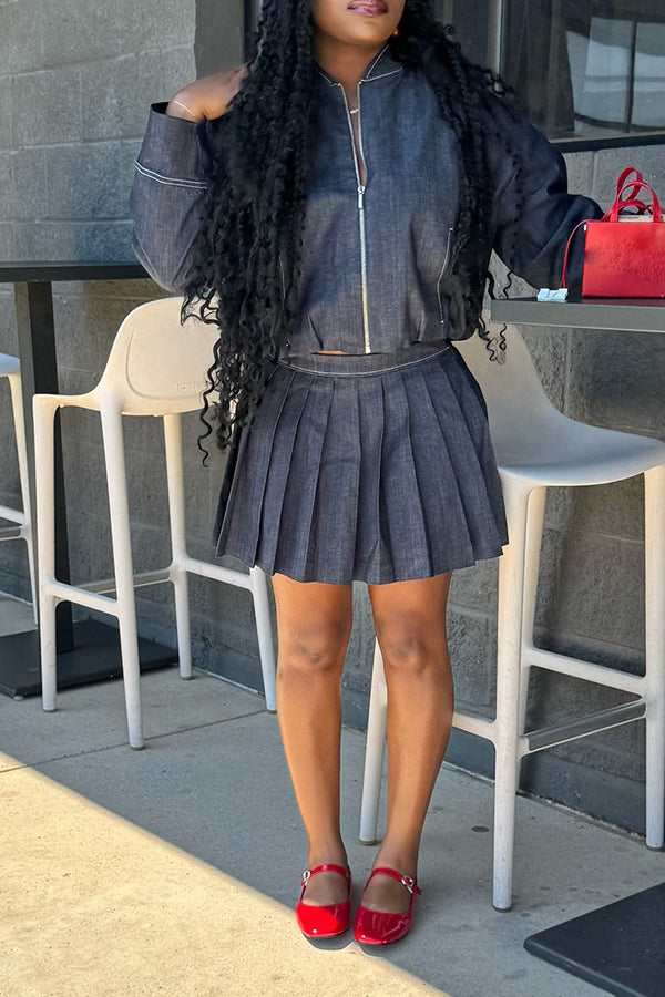 Fashion Balloon Edition Flight Denim Jacket*