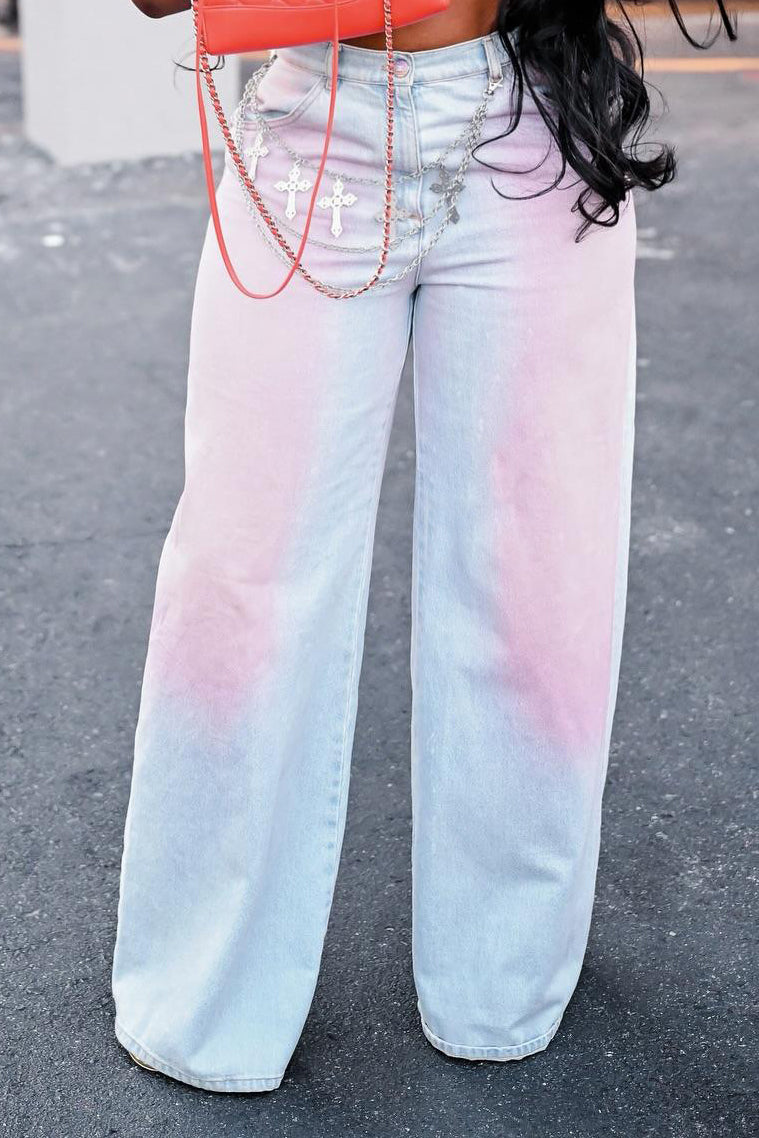 Fashion Gradient Blush Straight Jeans*