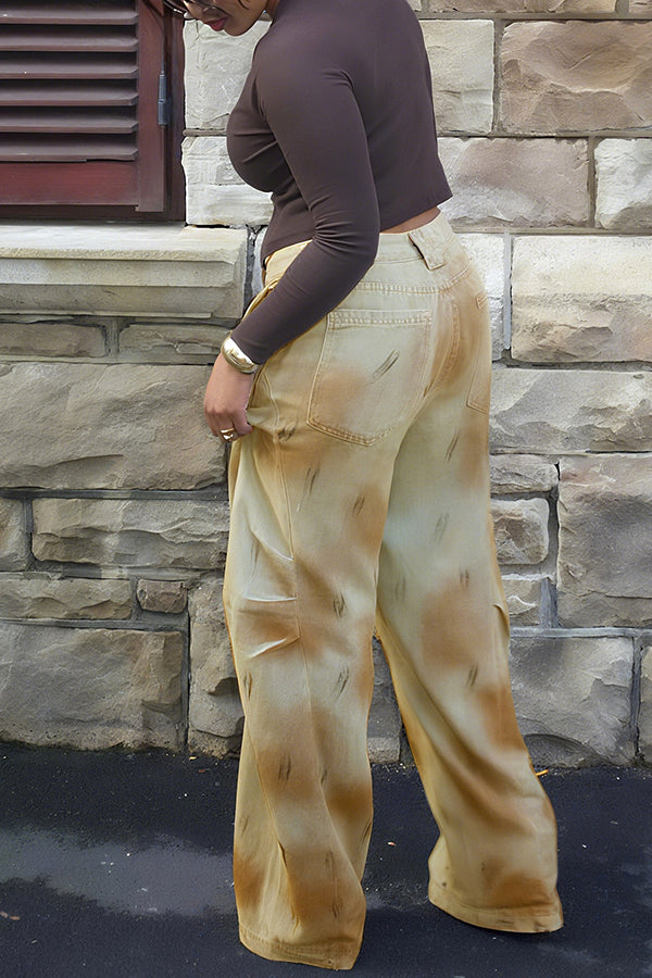 Fashion Heavy Dirty Wash Machete Jeans*