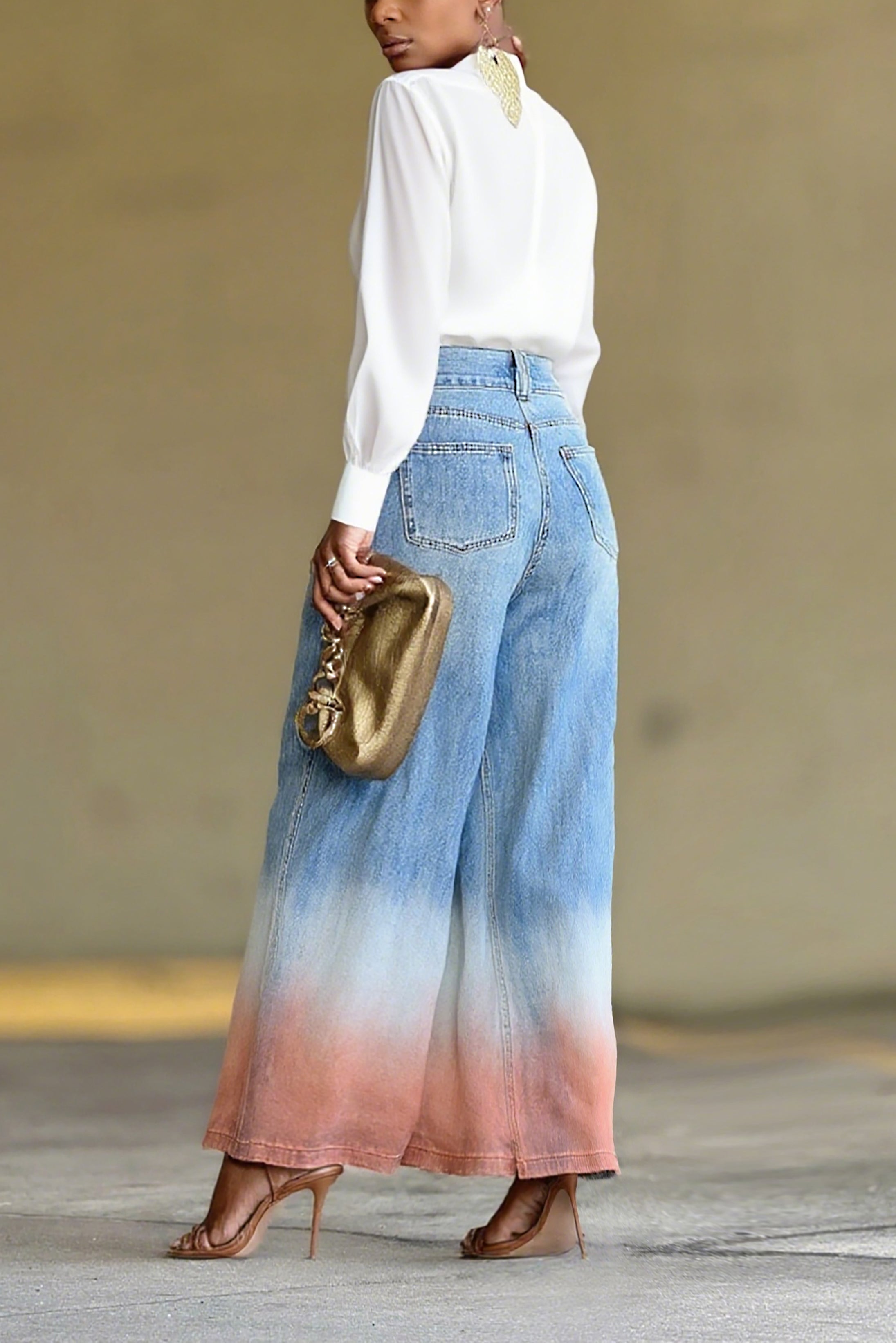 Fashionable Colorful Gradient Jeans*