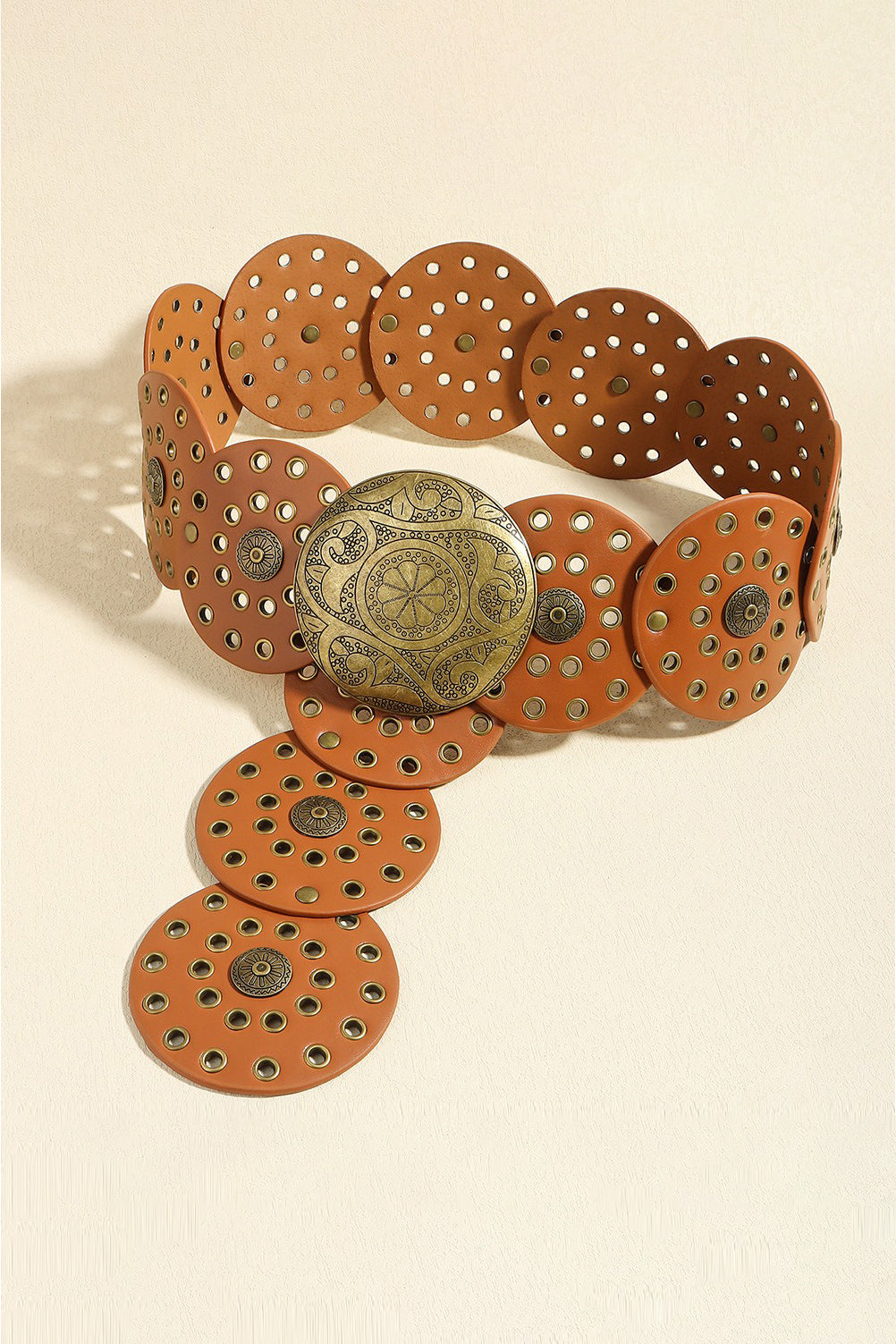 Western Style Eyelet Metal Pattern Belt*