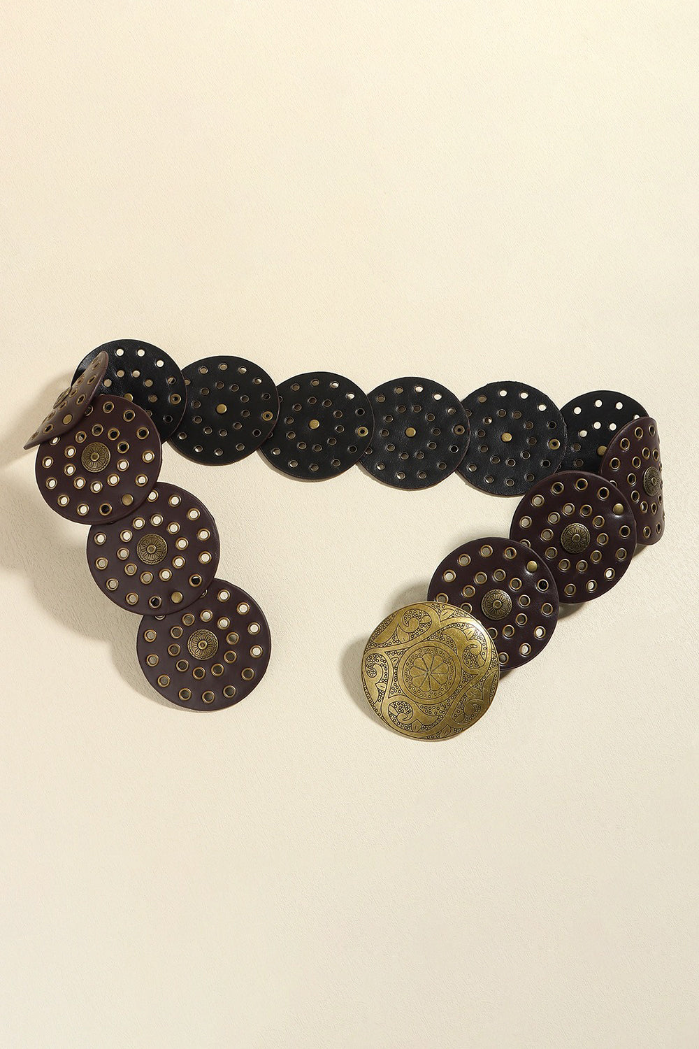 Western Style Eyelet Metal Pattern Belt*