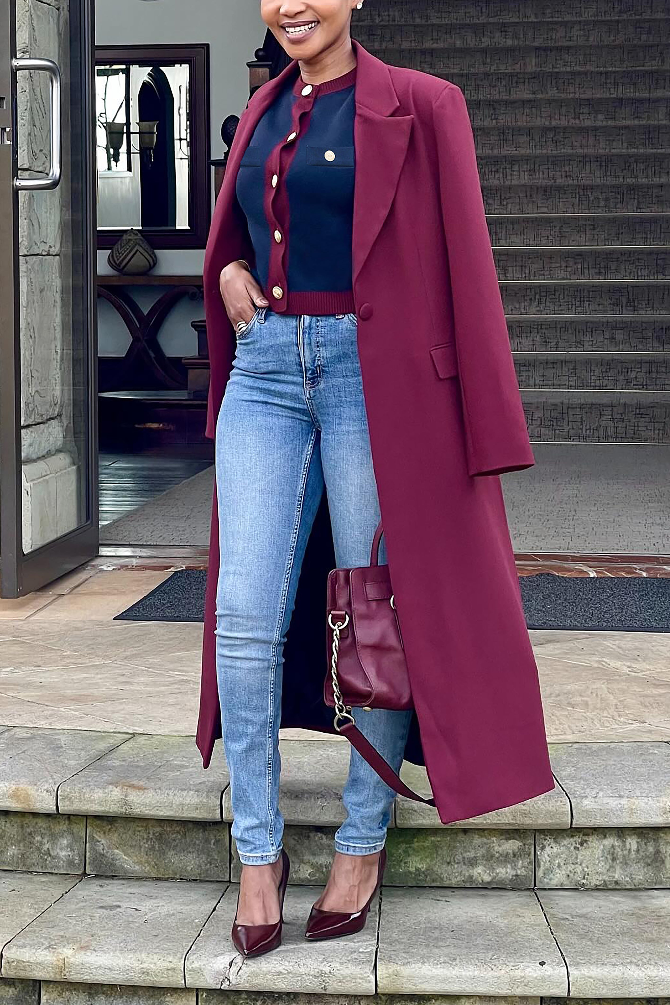 Chanel Style Gold Button Sweater*