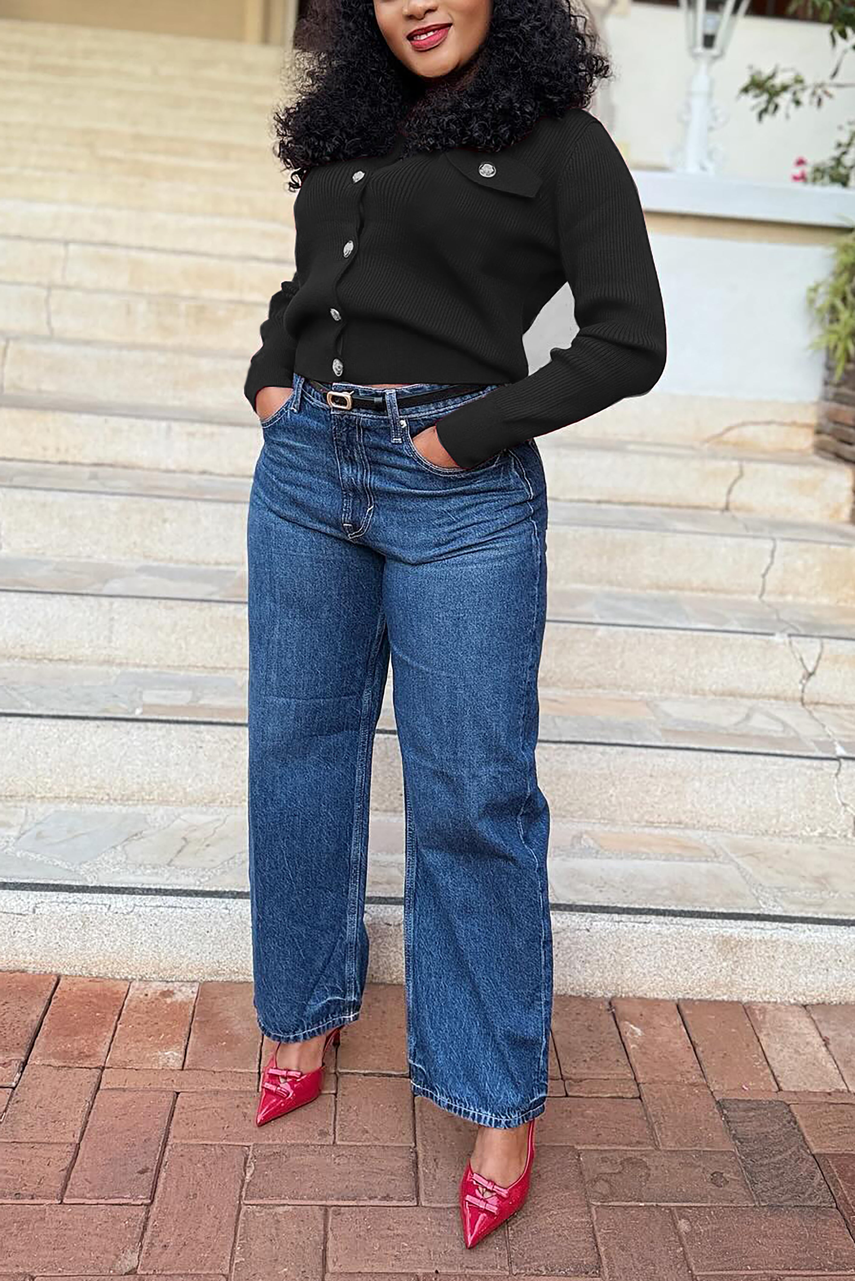 Casual Slim Fit Knit Button Cardigan*