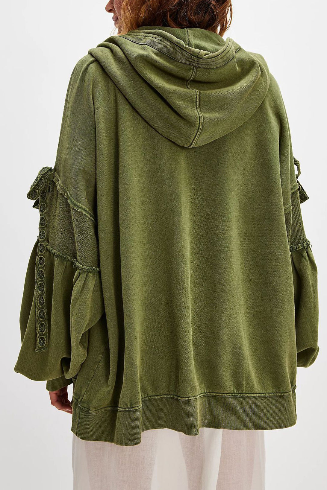 Casual Loose Lace Zipper Hoodie*