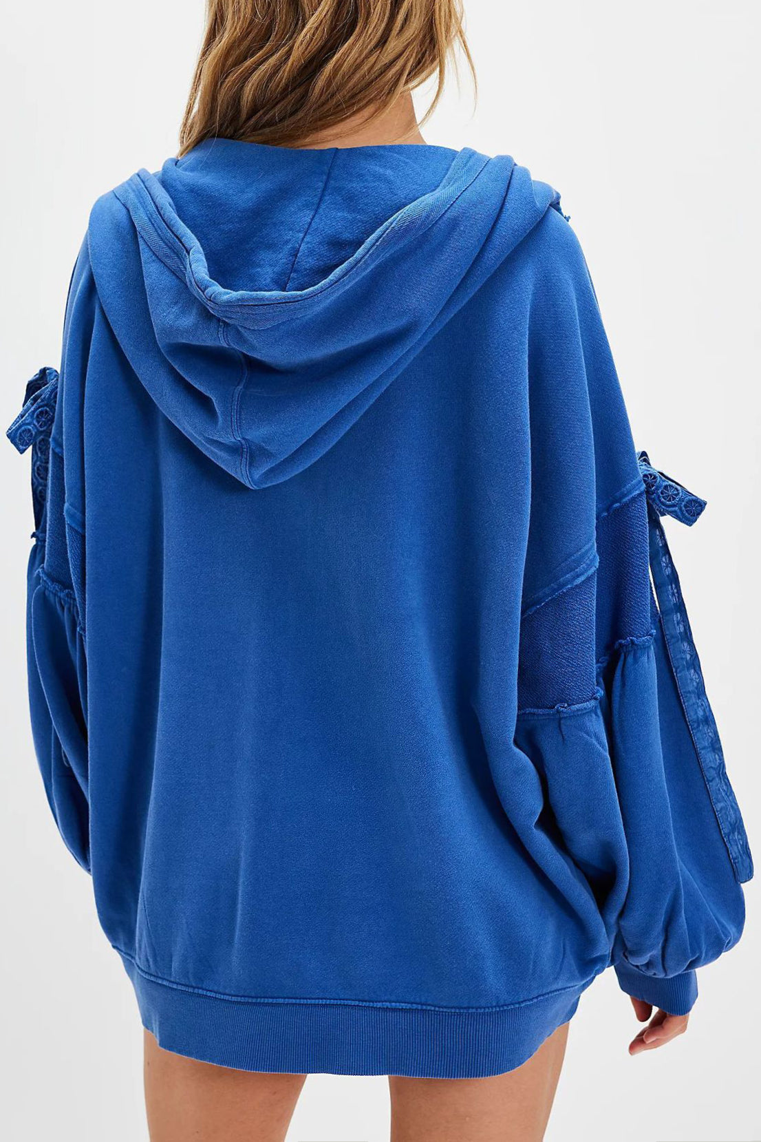 Casual Loose Lace Zipper Hoodie*